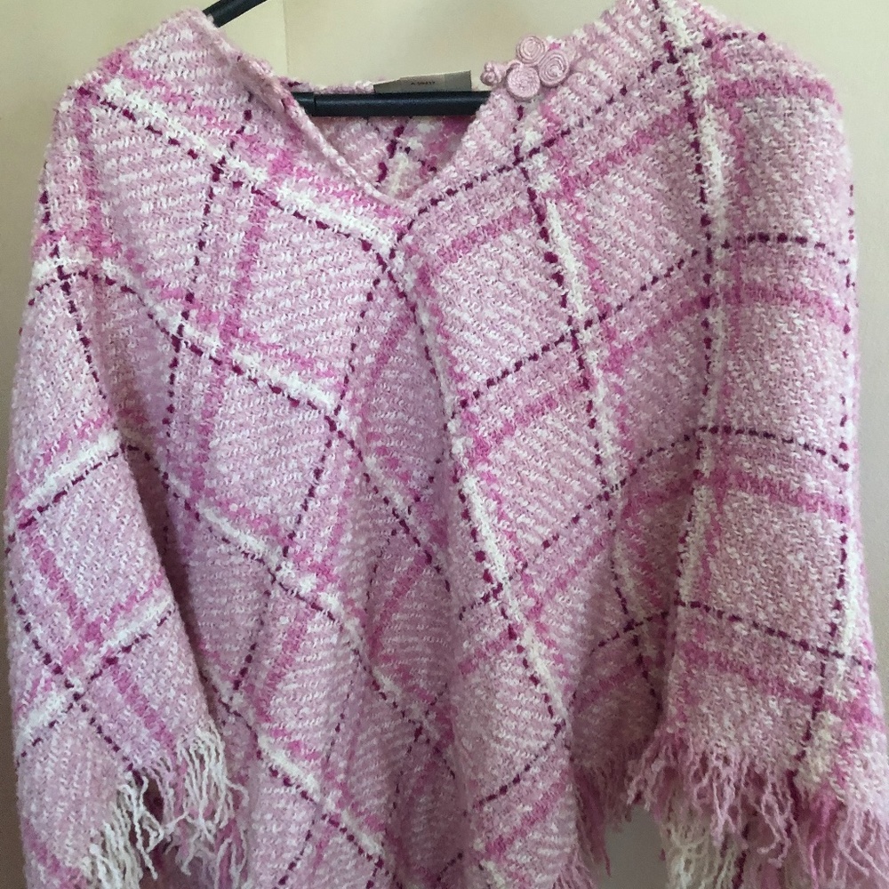 Pink plaid Irish Cape